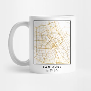 SAN JOSE CALIFORNIA CITY STREET MAP ART Mug